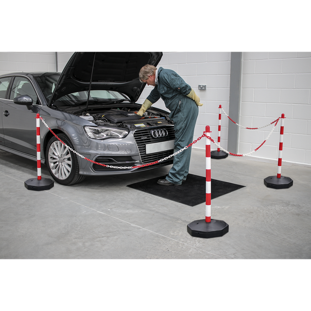 Sealey HSC25M ⏐ Plastic Chain 25m x 6mm - Red/White