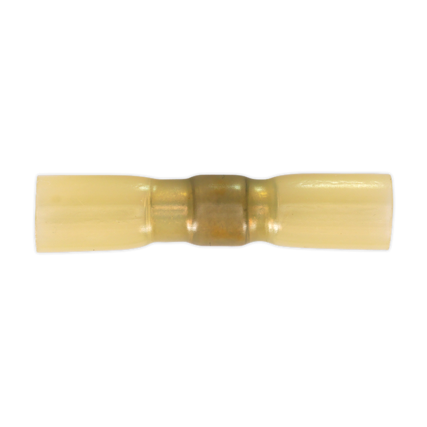 Sealey HSSB25Y ⏐ Heat Shrink Butt Connector with Crimp & Solder, Yellow - Pack of 25