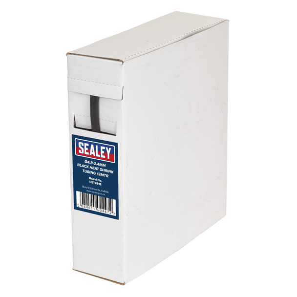 Sealey HST4812 ⏐ Heat Shrink Tubing 4.8-2.4mm 12m - Black
