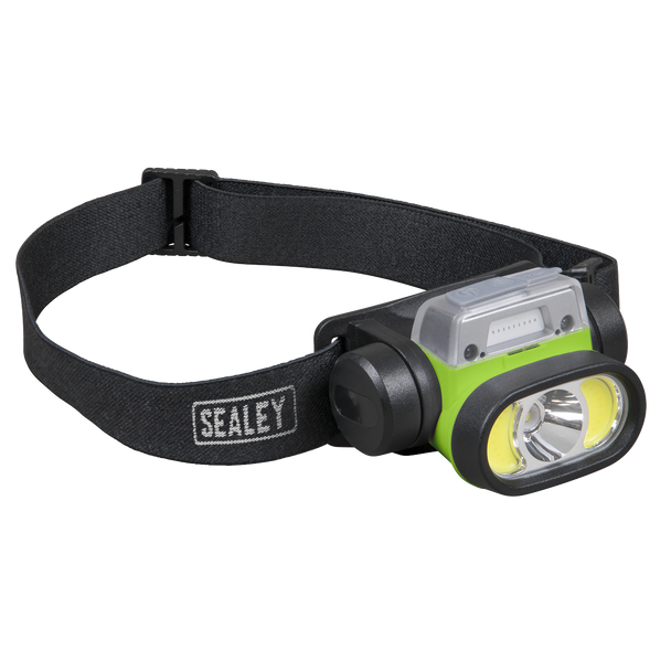 Sealey HT400LED ⏐ Rechargeable Head Torch with Auto-Sensor 5W & 3W COB LED