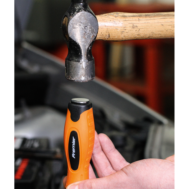 Sealey HV004 ⏐ Premier Hammer-Thru Screwdriver Set 8pc - Hi-Vis Orange