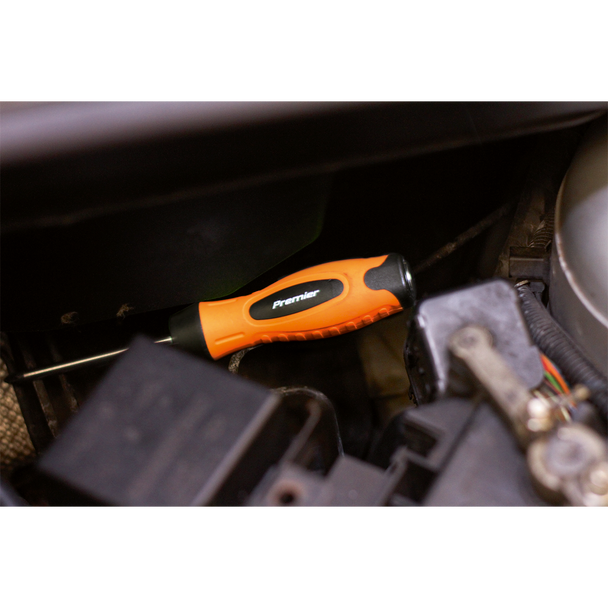 Sealey HV004 ⏐ Premier Hammer-Thru Screwdriver Set 8pc - Hi-Vis Orange