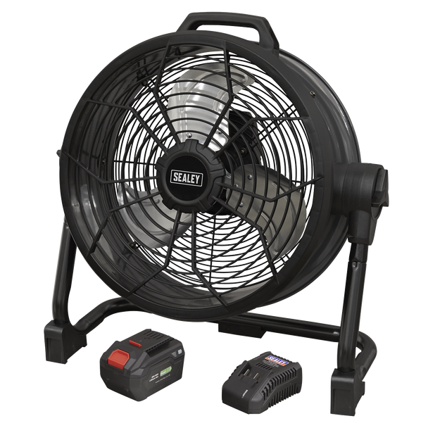 Sealey HVD16CCOMBO ⏐ SV20 Series 16" High Velocity Drum Fan Kit 20V/230V