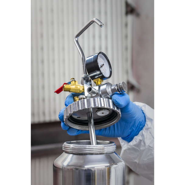 Sealey HVLP-79/P ⏐ HVLP Pressure Pot System with Spray Gun & Hoses 1.7mm Set-Up