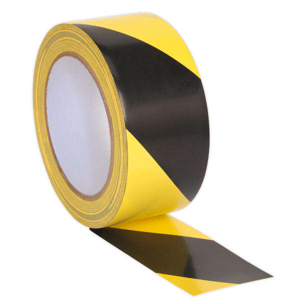Sealey HWTBY ⏐ Hazard Warning Tape 50mm x 33m - Black/Yellow