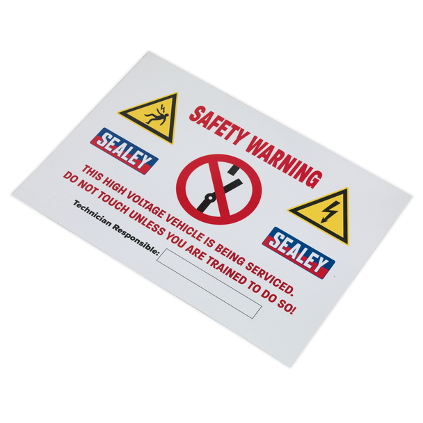Sealey HYBRIDSIGN ⏐ Hybrid/Electric Vehicle Warning Sign
