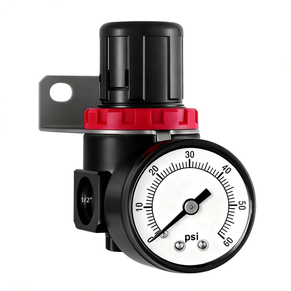 Tanair TAN-MAR-14 | 1/4" PT Air Pressure Regulator with Gauge