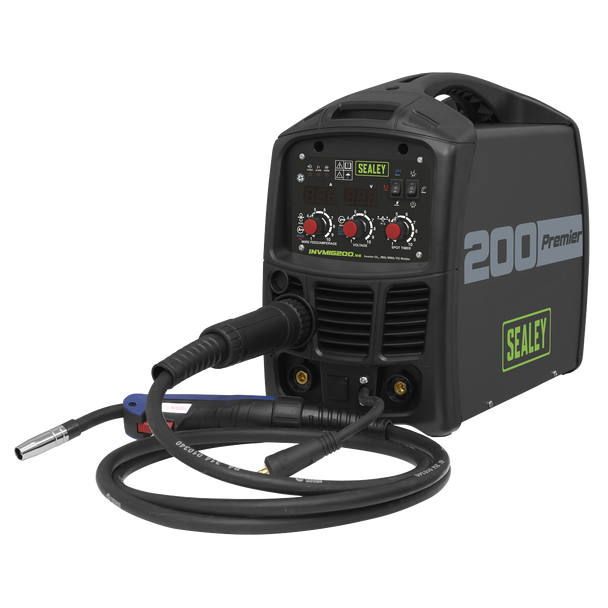 Sealey INVMIG200 ⏐ Premier MIG, TIG & MMA Inverter Welder 200A
