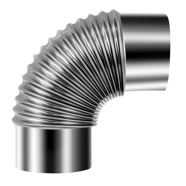 Sealey IREX3 ⏐ Stainless Steel Exhaust/Flue 90° Bend for IR13/IR16 100mm