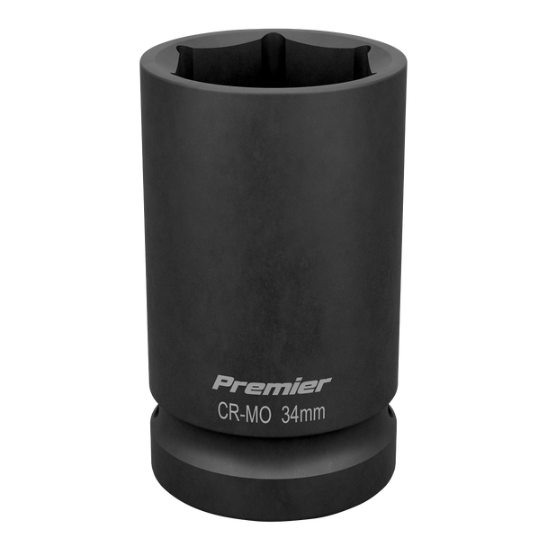 Sealey Sealey IS134D ⏐ Premier Deep Impact Socket 1"Sq Drive 34mm⏐ Premier Deep Impact Socket 1"Sq Drive 34mm