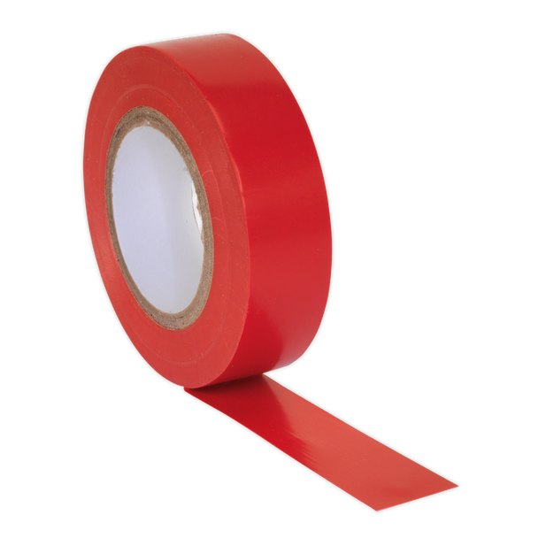 Sealey ITRED10 ⏐ PVC Insulating Tape 19mm x 20m, Red - Pack of 10