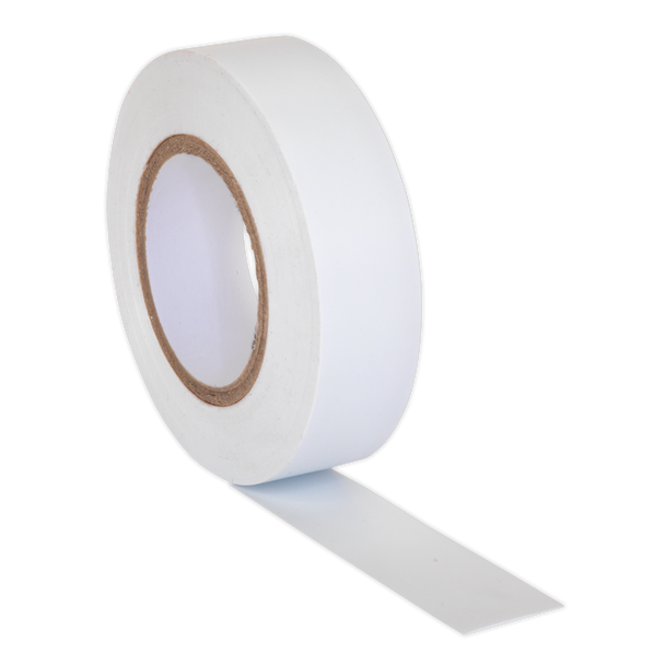 Sealey ITWHT10 ⏐ PVC Insulating Tape 19mm x 20m, White - Pack of 10