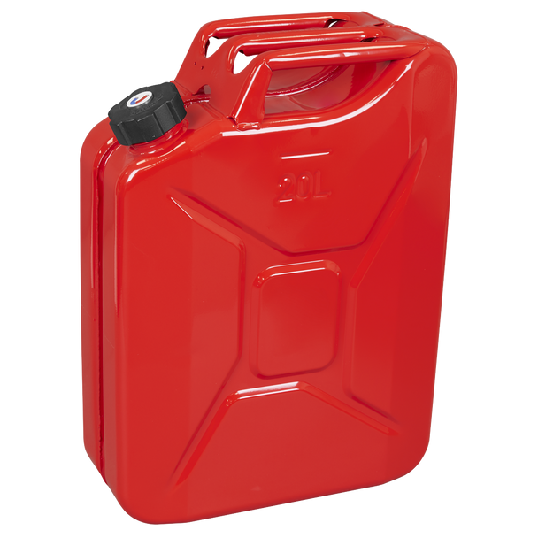 Sealey JC20SCR ⏐ Screw Cap Metal Jerry Can 20L - Red