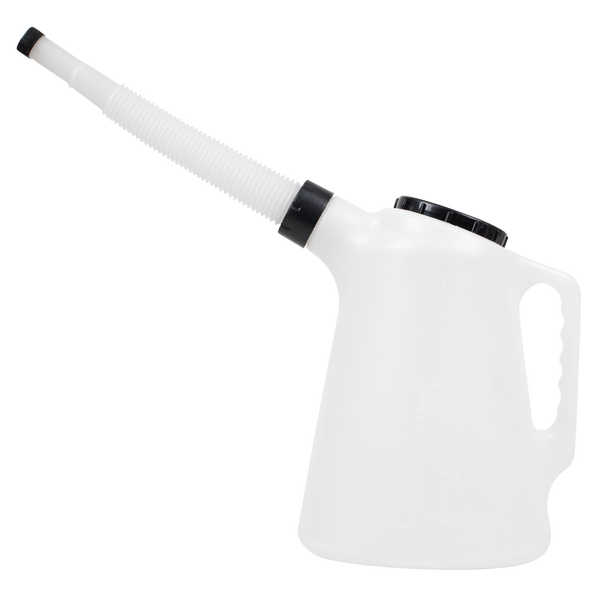 Sealey JDL5 ⏐ Oil Container with Flexible Spout 5L - Black Lid