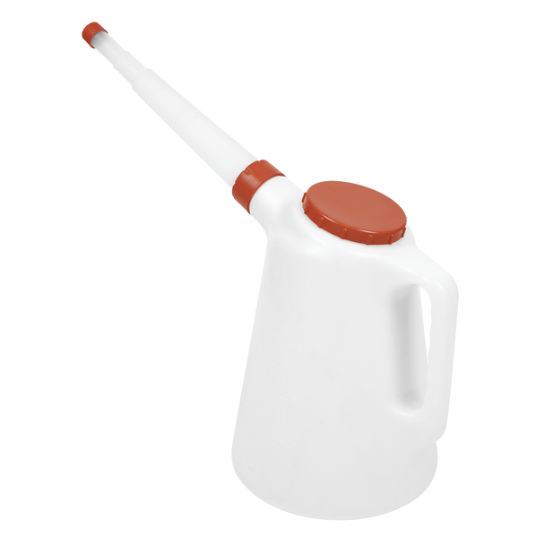 Sealey JDL5R ⏐ Oil Container with Flexible Spout 5L - Red Lid