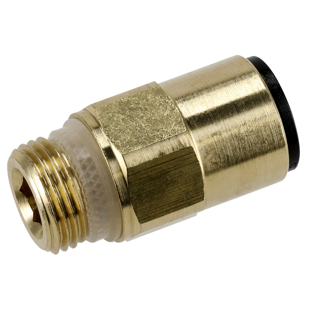 Sealey JGBC1238 ⏐ John Guest® Speedfit® Brass SuperThread Straight Adaptor 12mm x 3/8"BSP - Pack of 2