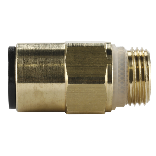 Sealey JGBC1238 ⏐ John Guest® Speedfit® Brass SuperThread Straight Adaptor 12mm x 3/8"BSP - Pack of 2