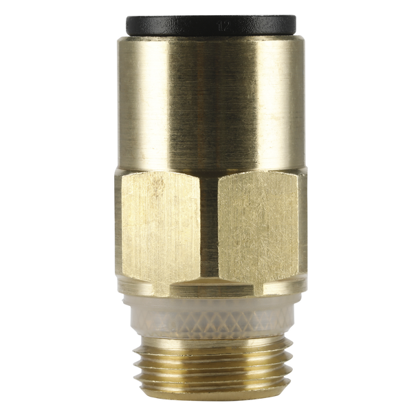 Sealey JGBC1238 ⏐ John Guest® Speedfit® Brass SuperThread Straight Adaptor 12mm x 3/8"BSP - Pack of 2