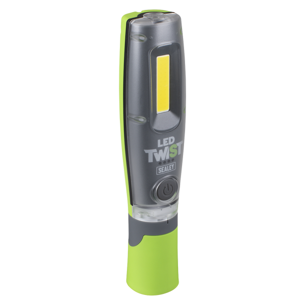 Sealey LED1001GDB ⏐ LED Twist Rechargeable Inspection Light, Green - Box of 12