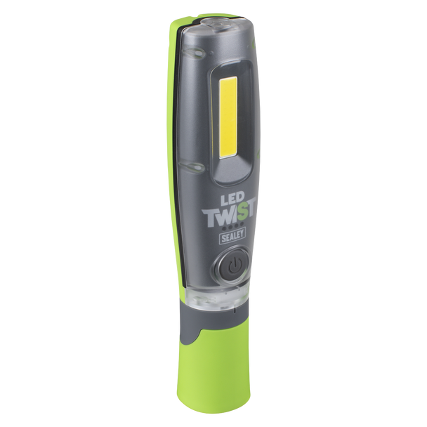 Sealey LED1001G ⏐ LED Twist Rechargeable Inspection Light 8W COB & 1W SMD