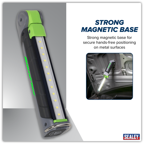 Sealey LED180 ⏐ Rechargeable Slim Folding Inspection Light 4W and 1W ...