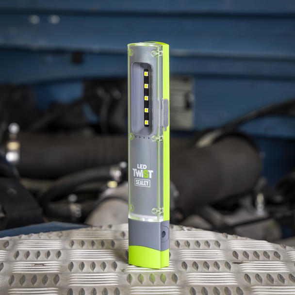 Sealey LED201G ⏐ LED Twist Rechargeable Inspection Light 1W & 1W SMD