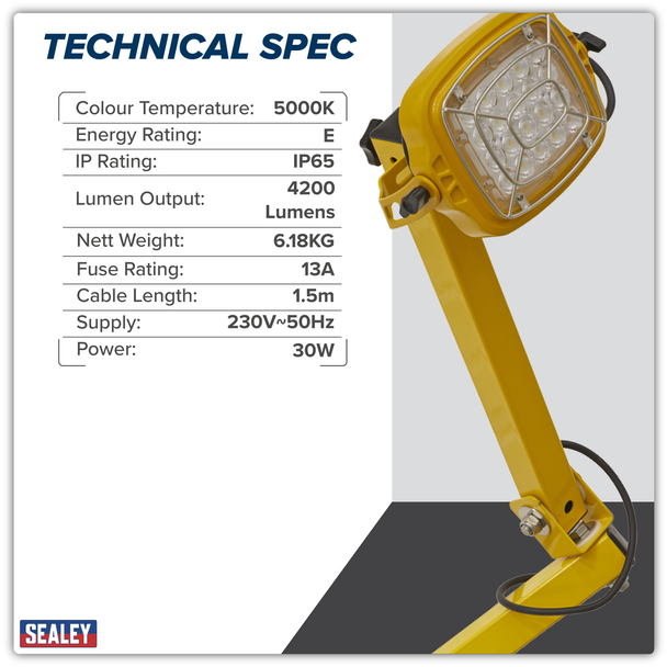 Sealey LED30WDL ⏐ Loading Bay Floodlight 30W SMD LED