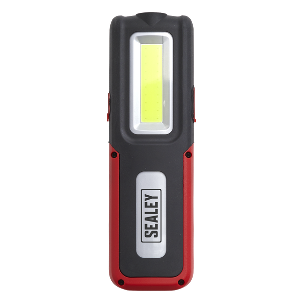 Sealey LED318R ⏐ Rechargeable Inspection Light with Power Bank 5W COB & 3W SMD LED - Red