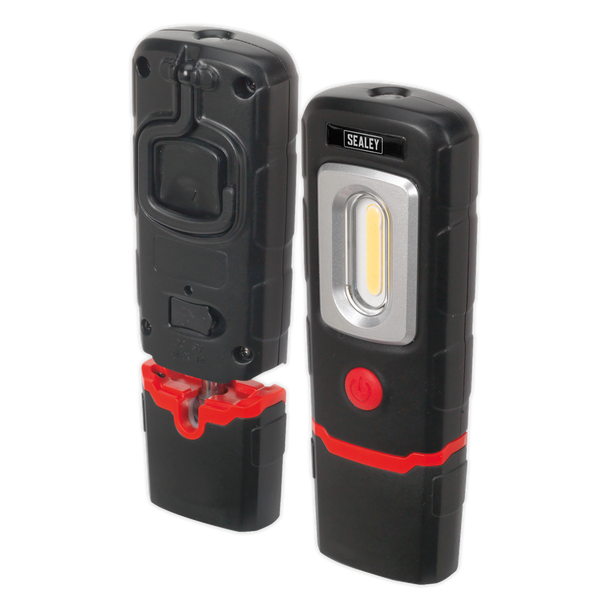 Sealey LED3601 ⏐ Rechargeable 360° Inspection Light 3W COB & 1W SMD LED - Black