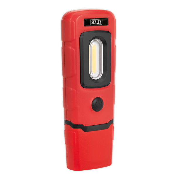 Sealey LED3601R ⏐ Rechargeable 360° Inspection Light 3W COB & 1W SMD LED - Red