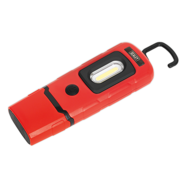 Sealey LED3601R ⏐ Rechargeable 360° Inspection Light 3W COB & 1W SMD LED - Red