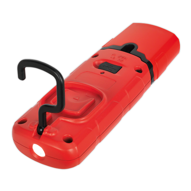 Sealey LED3601R ⏐ Rechargeable 360° Inspection Light 3W COB & 1W SMD LED - Red