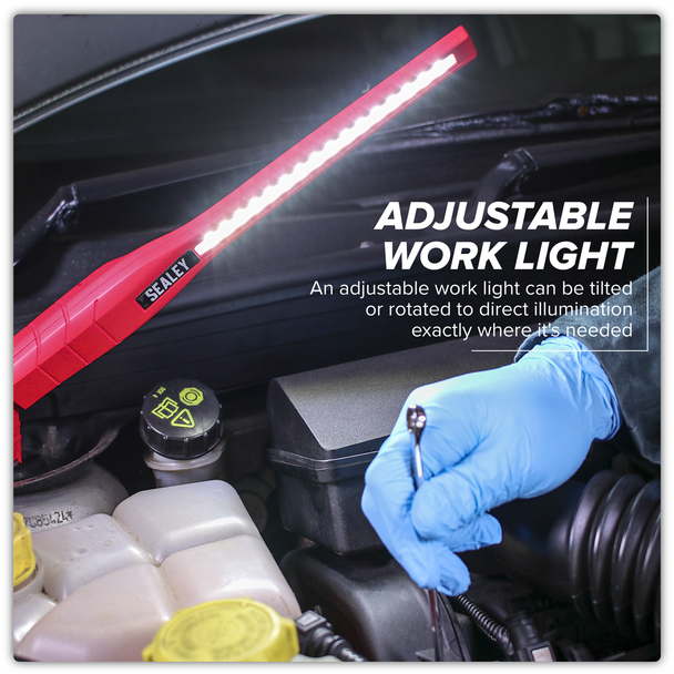 Sealey LED3604R ⏐ Rechargeable 360° Slim Inspection Light 8W & 1W SMD ...