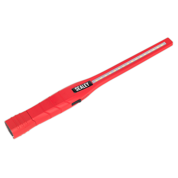 Sealey LED3604R ⏐ Rechargeable 360° Slim Inspection Light 8W & 1W SMD LED - Red
