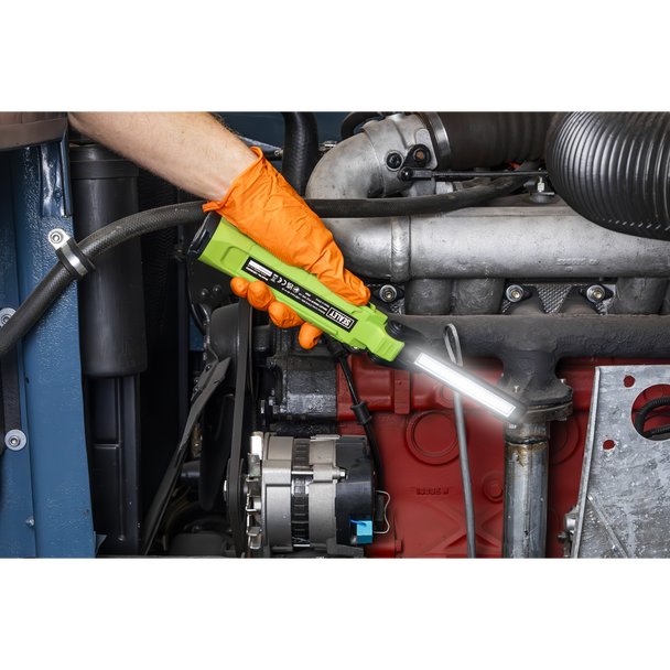 Sealey LED3605G ⏐ Rechargeable 360° Inspection Light 10W & 2 x 4W SMD LED - Green