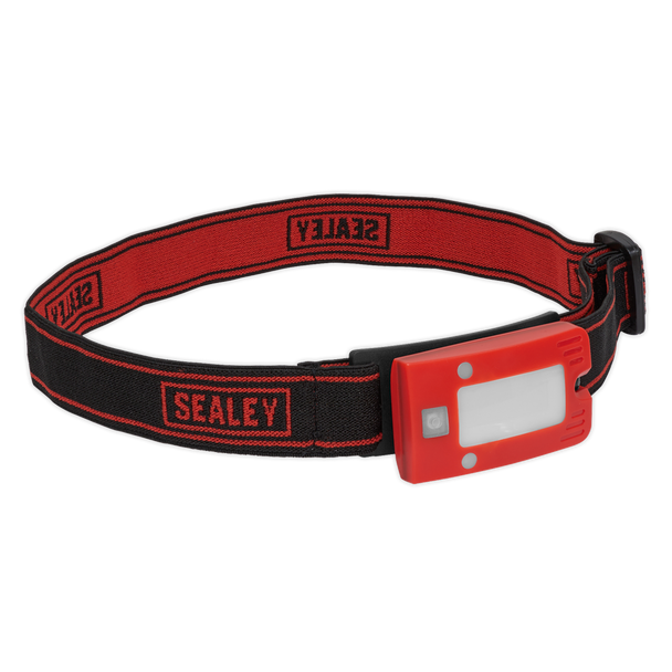 Sealey LED360HTR ⏐ Rechargeable Head Torch with Auto-Sensor 2W COB LED - Red