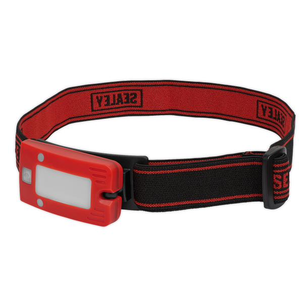 Sealey LED360HTR ⏐ Rechargeable Head Torch with Auto-Sensor 2W COB LED - Red
