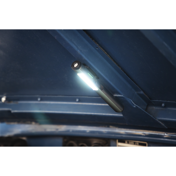 Sealey LED450UV ⏐ Rechargeable UV Penlight Torch with Laser Pointer 5W COB & 3W SMD LED