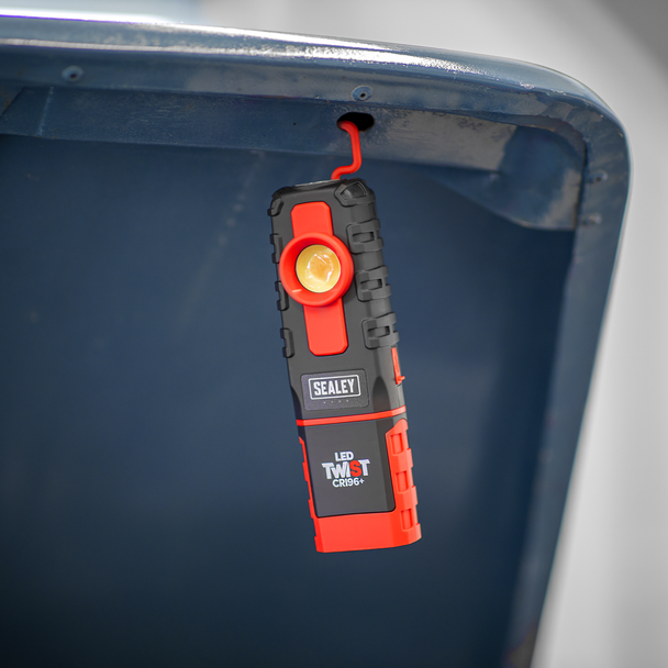 Sealey LED601CM ⏐ LED Twist Rechargeable Inspection Light 6W COB LED & 1W SMD LED Colour Match CRI 96+