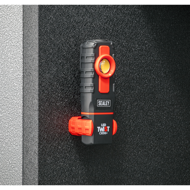 Sealey LED601CM ⏐ LED Twist Rechargeable Inspection Light 6W COB LED & 1W SMD LED Colour Match CRI 96+