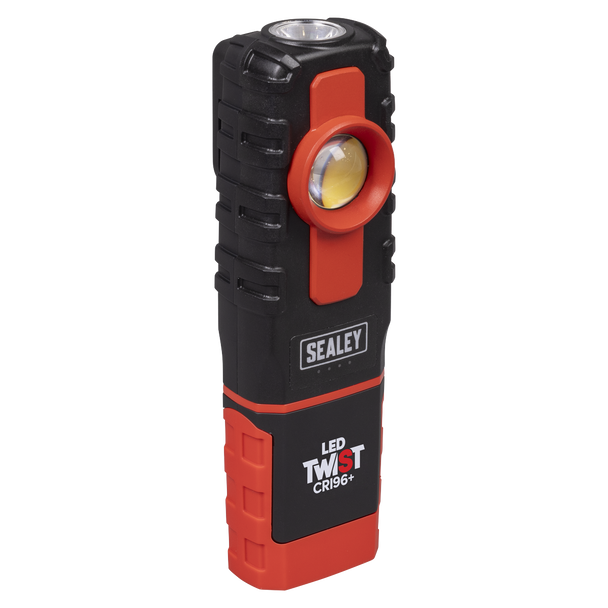 Sealey LED601CM ⏐ LED Twist Rechargeable Inspection Light 6W COB LED & 1W SMD LED Colour Match CRI 96+