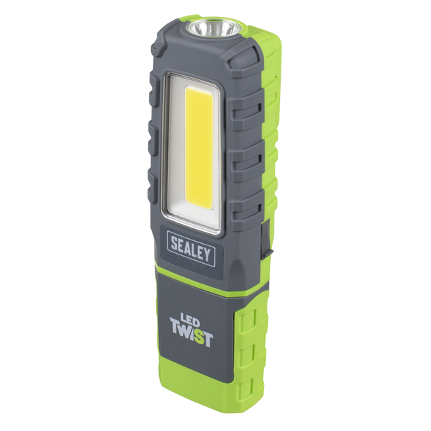 Sealey LED601GDB ⏐ LED Twist Rechargeable Inspection Light, Green - Box of 12