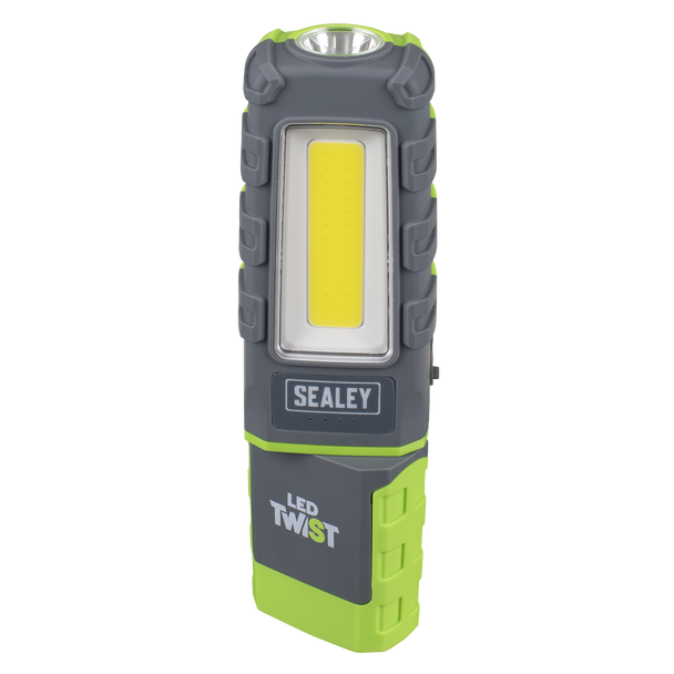 Sealey LED601GDB ⏐ LED Twist Rechargeable Inspection Light, Green - Box of 12