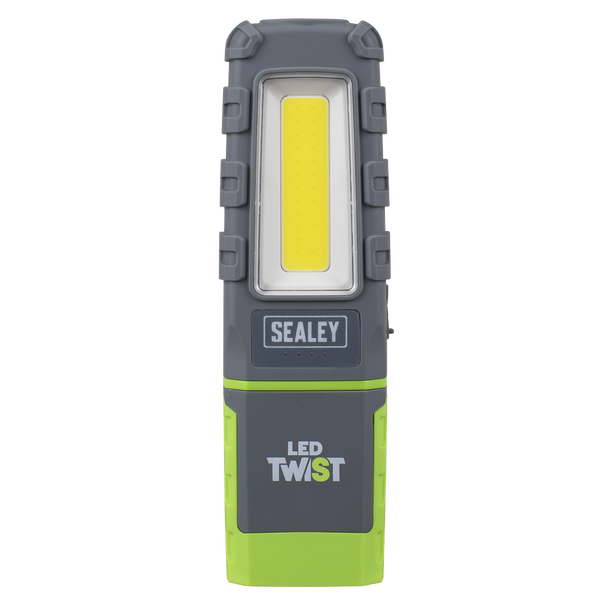 Sealey LED601G ⏐ LED Twist Rechargeable Inspection Light 5W COB & 1W SMD