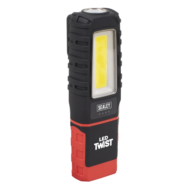 Sealey LED601 ⏐ LED Twist Rechargeable Inspection Light 5W COB & 1W SMD