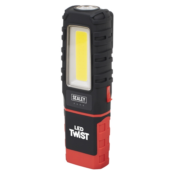 Sealey LED601 ⏐ LED Twist Rechargeable Inspection Light 5W COB & 1W SMD