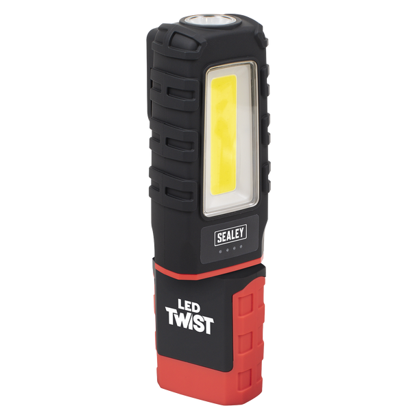 Sealey LED601 ⏐ LED Twist Rechargeable Inspection Light 5W COB & 1W SMD ...