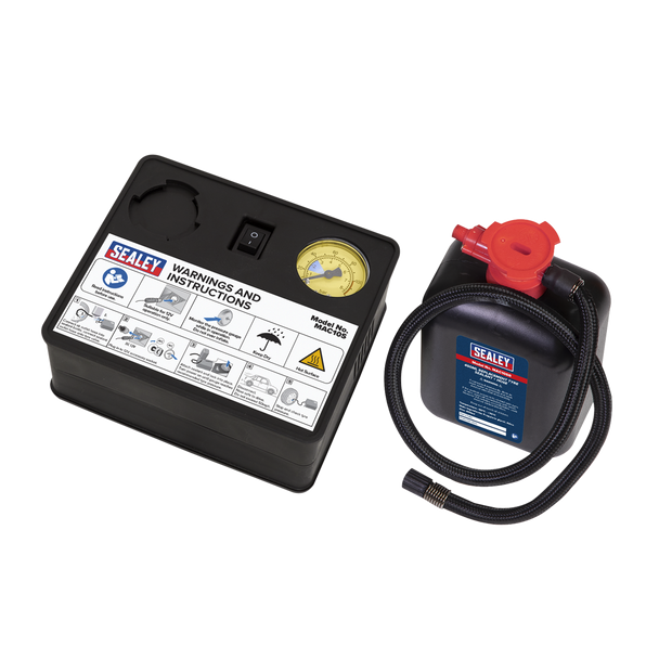 Sealey MAC10S ⏐ Tyre Inflator & Emergency Puncture Sealant Kit 12V