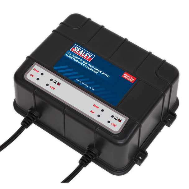 Sealey MBC250 ⏐ 6/12V 2 Bank Auto Maintenance Charger 10A (2 x 5A)