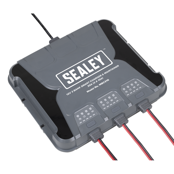 Sealey MBC310 ⏐ 3 Bank 12V Smart Charger & Maintainer 30A (3 x 10A)